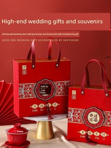 New Frosted Chinese-Style Wedding, Housewarming, Birthday Drawer Candy Box, Wedding Engagement Return Gift Box, Towel So