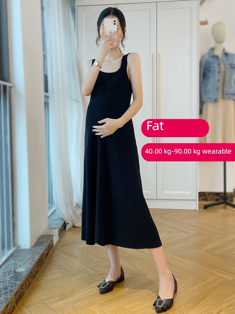 Show thin High waist A word have more cash than can be accounted for Over the knee Vest skirt pregnant woman