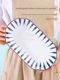 Fish plate 2 pack new household Japanese ceramic steamed fish plate plate dish dish plate rectangular fish plate high appearance