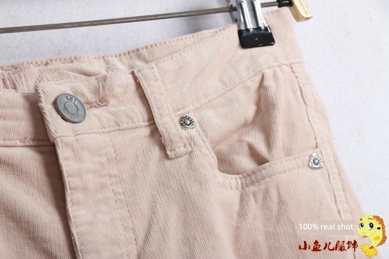 zipper leisure time foreign trade Last order Clearance corduroy trousers