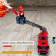 Simulated fire truck hydrating alloy car model children's toys 119 cloud ladder rescue sprinkler truck boy