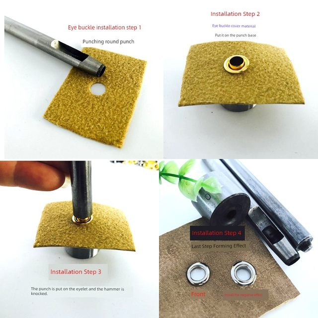 包邮铜气眼圈扣不生锈空心铆钉双面皮带鞋鸡眼扣辅料安装工具套装