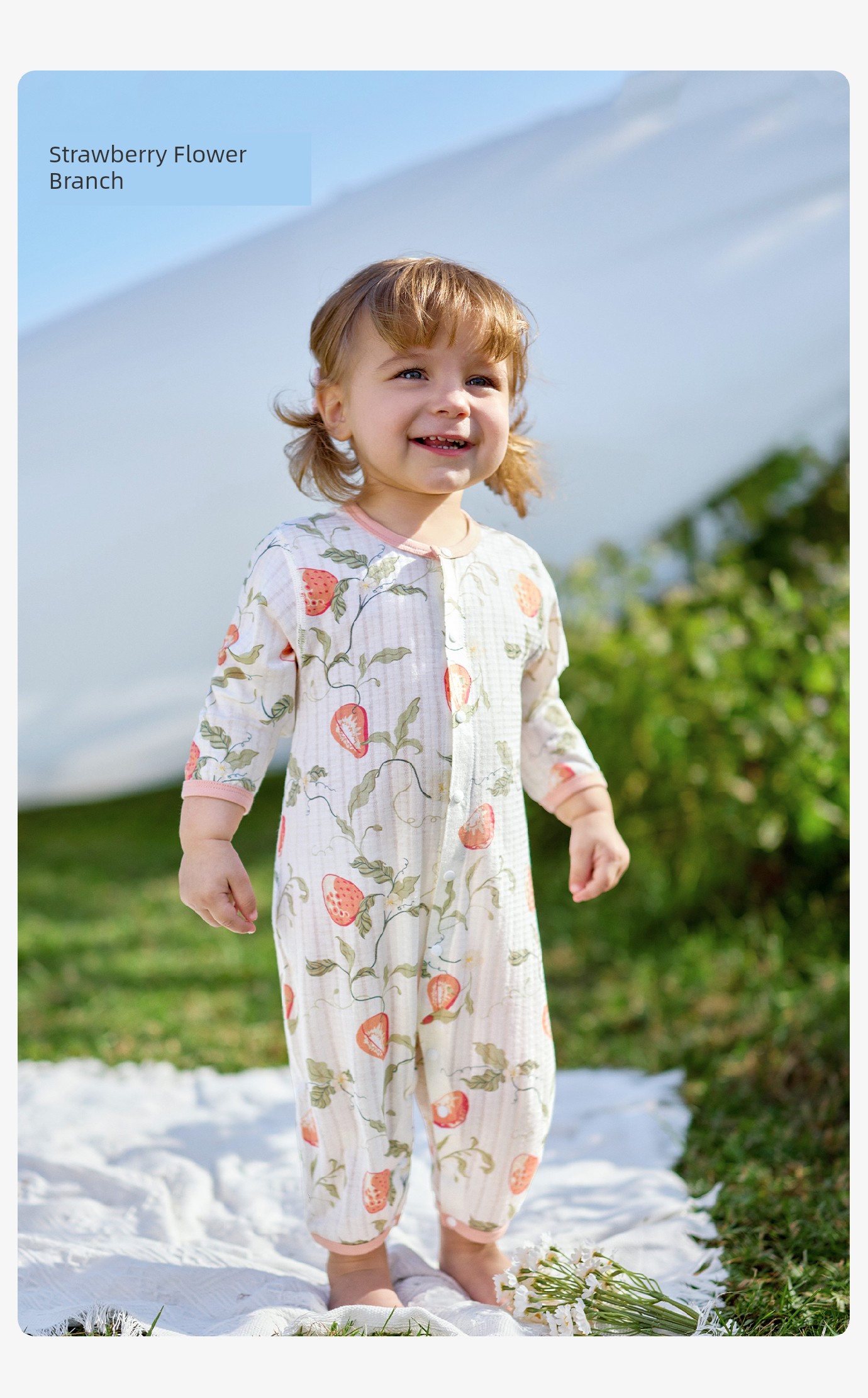 Ouyun [Jelly Cool] Baby Clothes Summer Thin Cotton Romper Long Sleeve Pajamas Air Conditioning Suit — 42