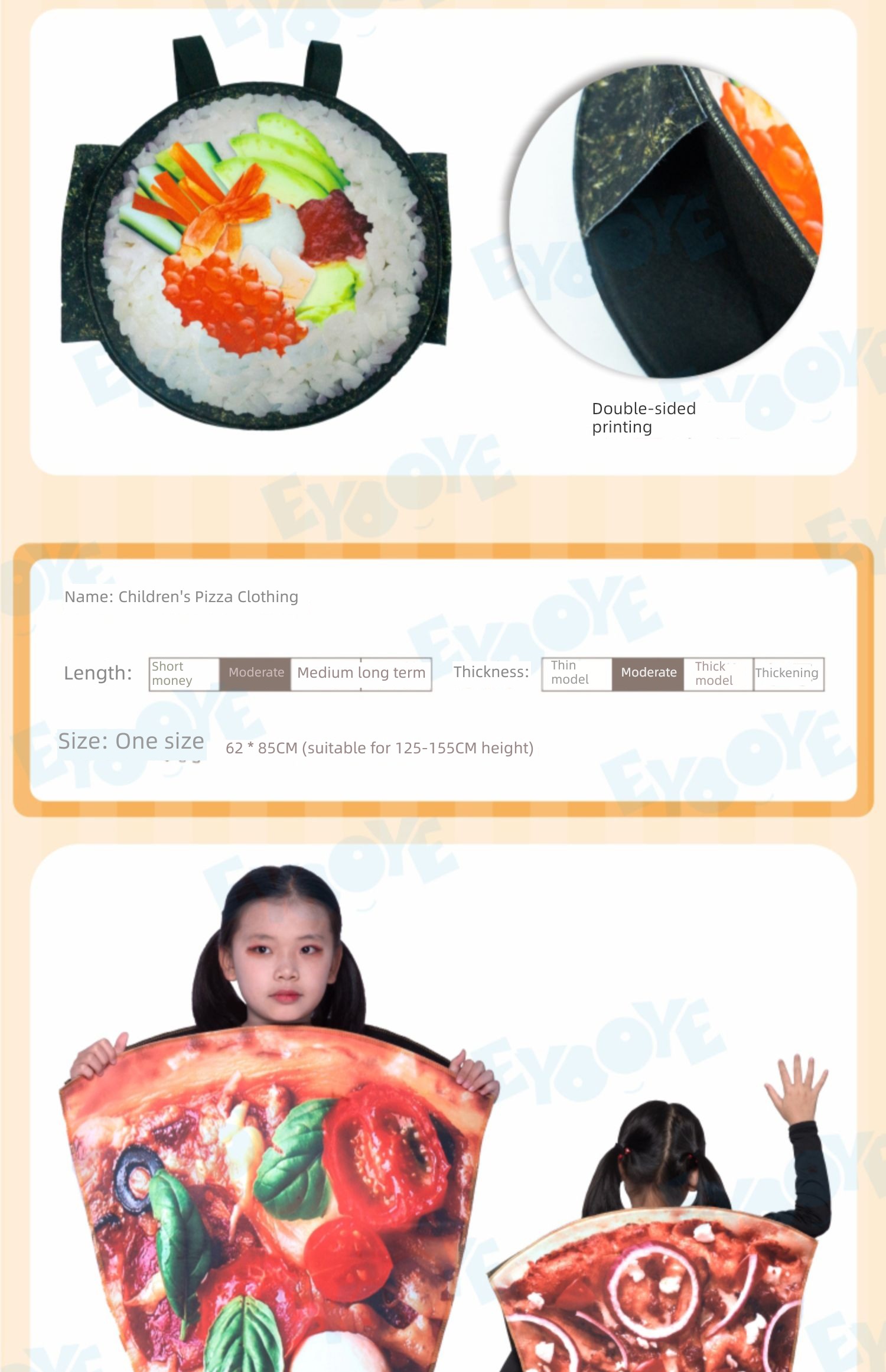 Halloween Opening season party Funny cosplay food Mexico French fries Sushi popcorn Performance Costume