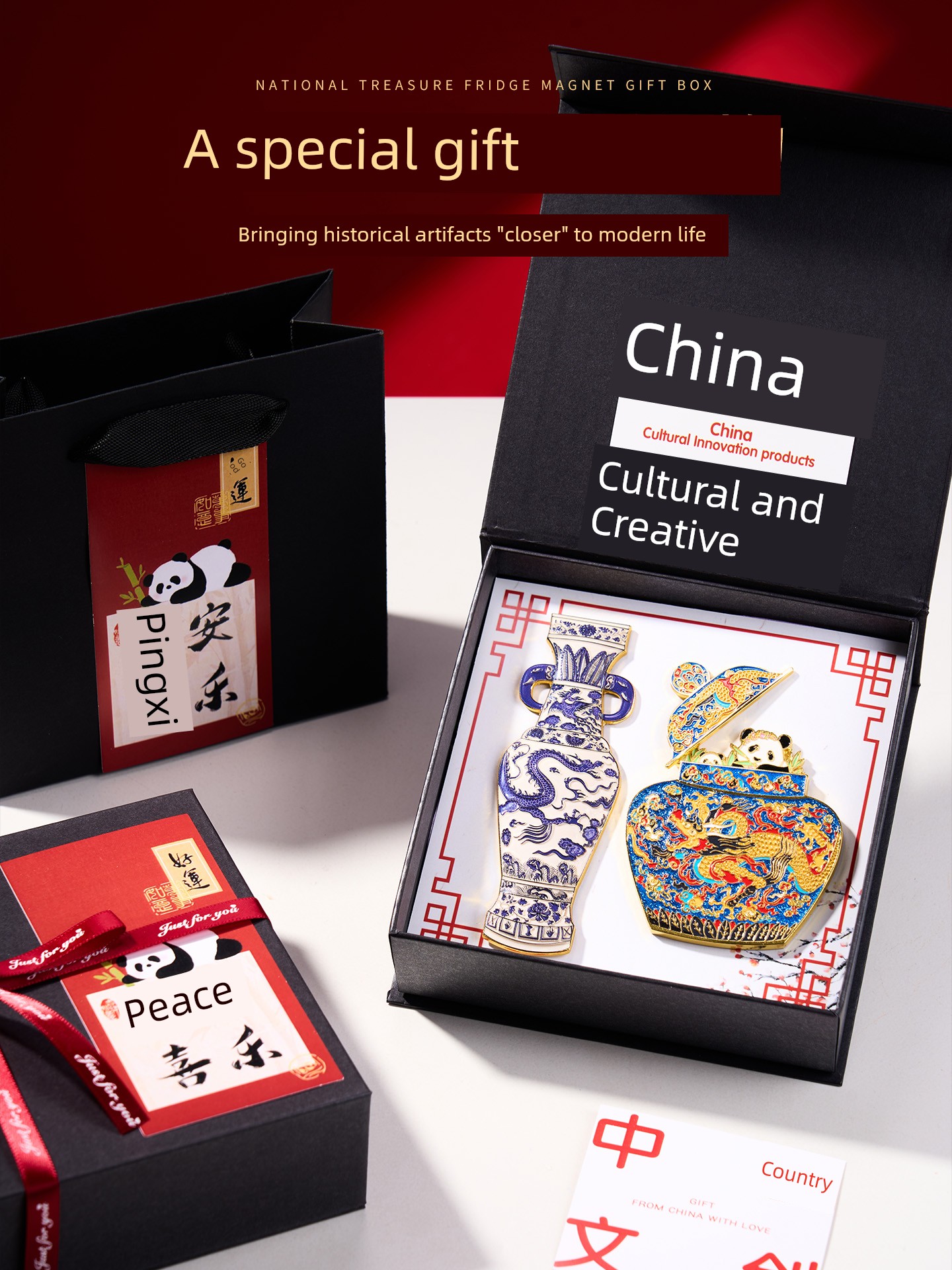 Panda Fridge Magnets Are a Chinese-Style Gift for Foreigners, Cultural and Creative Museum Souvenirs, and Business Gifts from the Canton Fair