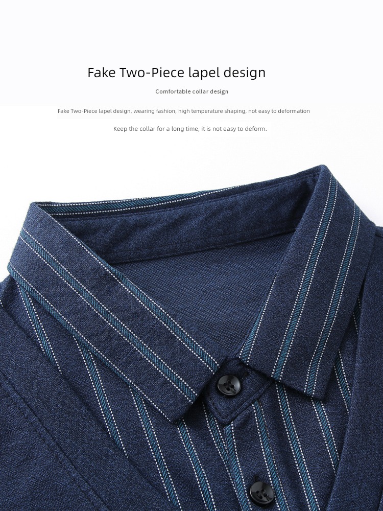 Yalu Fake two Long sleeve leisure time Spring and Autumn Dad Costume
