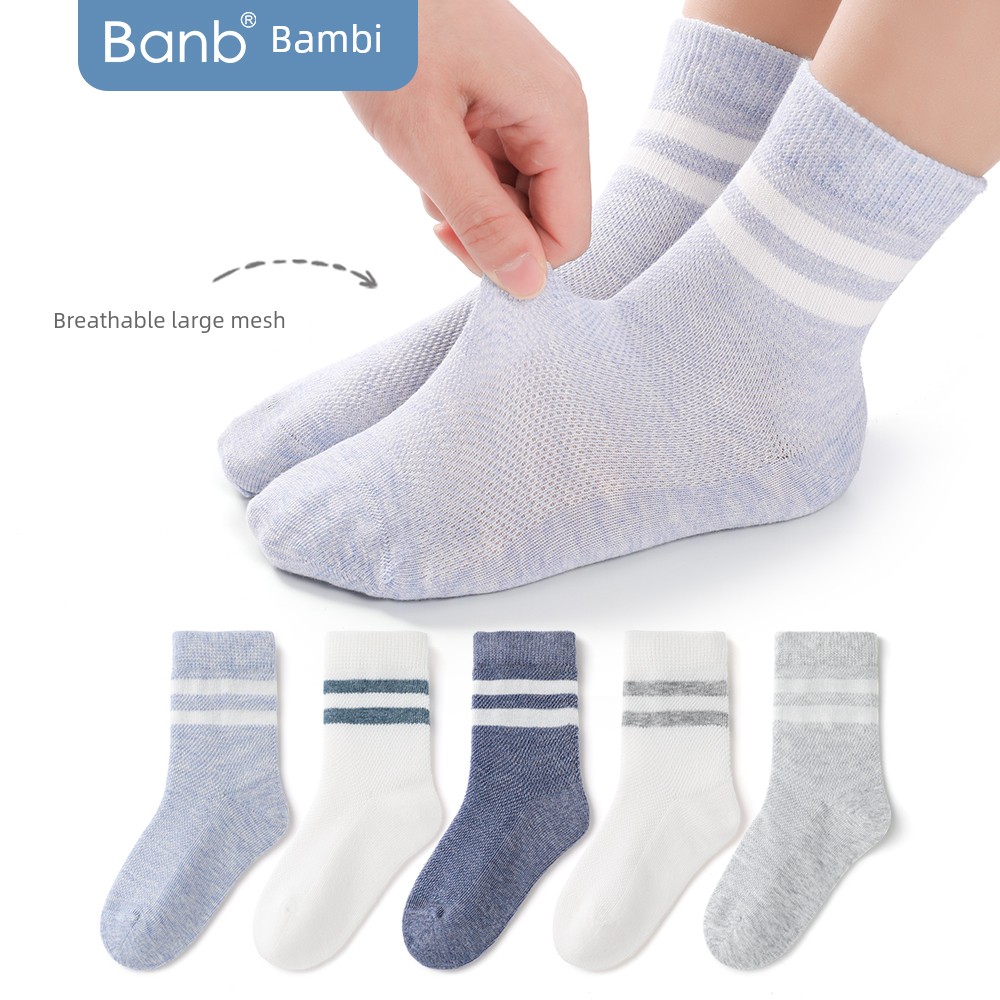 Summer Mesh Breathable Boy Student Bambi Children's Socks — 2