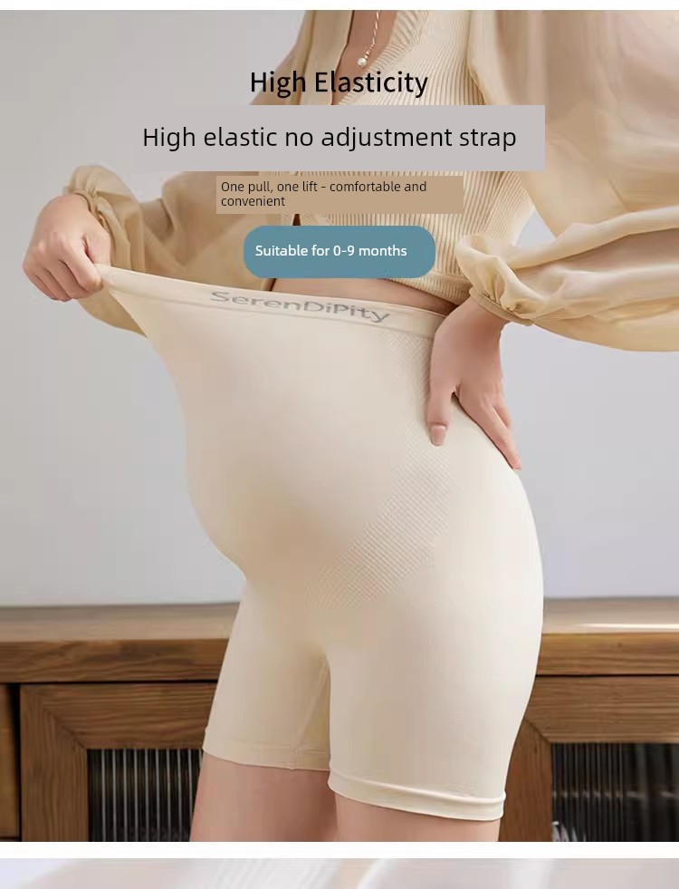 All-Cotton Maternity Safety Shorts and Underwear Two-In-One, Four-Season Anti-Exposure Insurance Shorts for Outerwear — 4