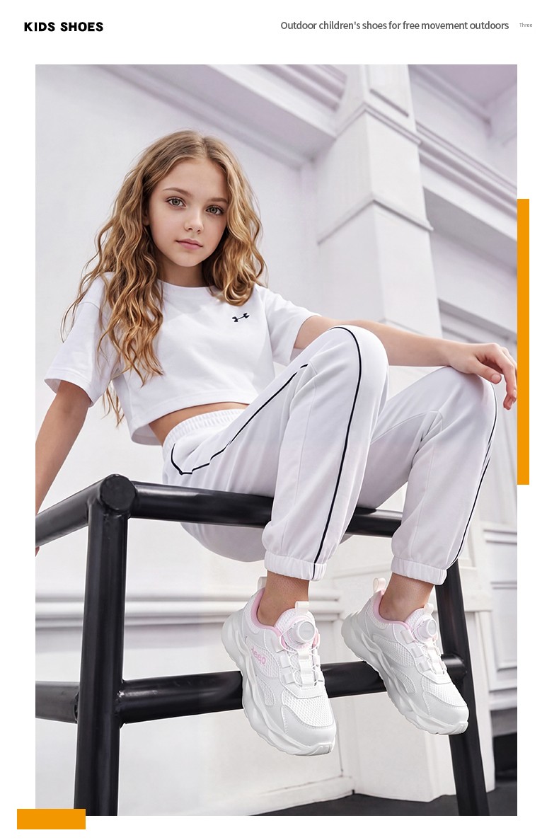 Jeep Kidsren's White Sneakers, White Sports Shoes, 2026 New Mesh Campus Kidsren's Shoes, Girls' Running Shoes, Boys' Shoes — 5