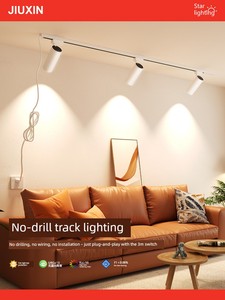 Spotlights Require No Wiring, No Drilling, Suitable for Commercial Use, No Wiring Required, Adjustable Angle, Movable, P