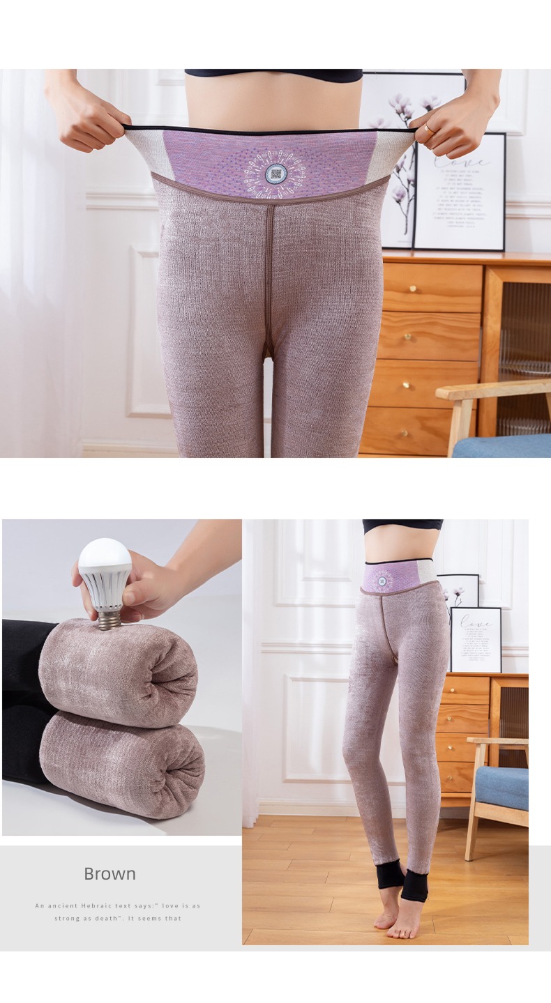 Graphene winter Plush one northeast Extra thick cotton-padded trousers