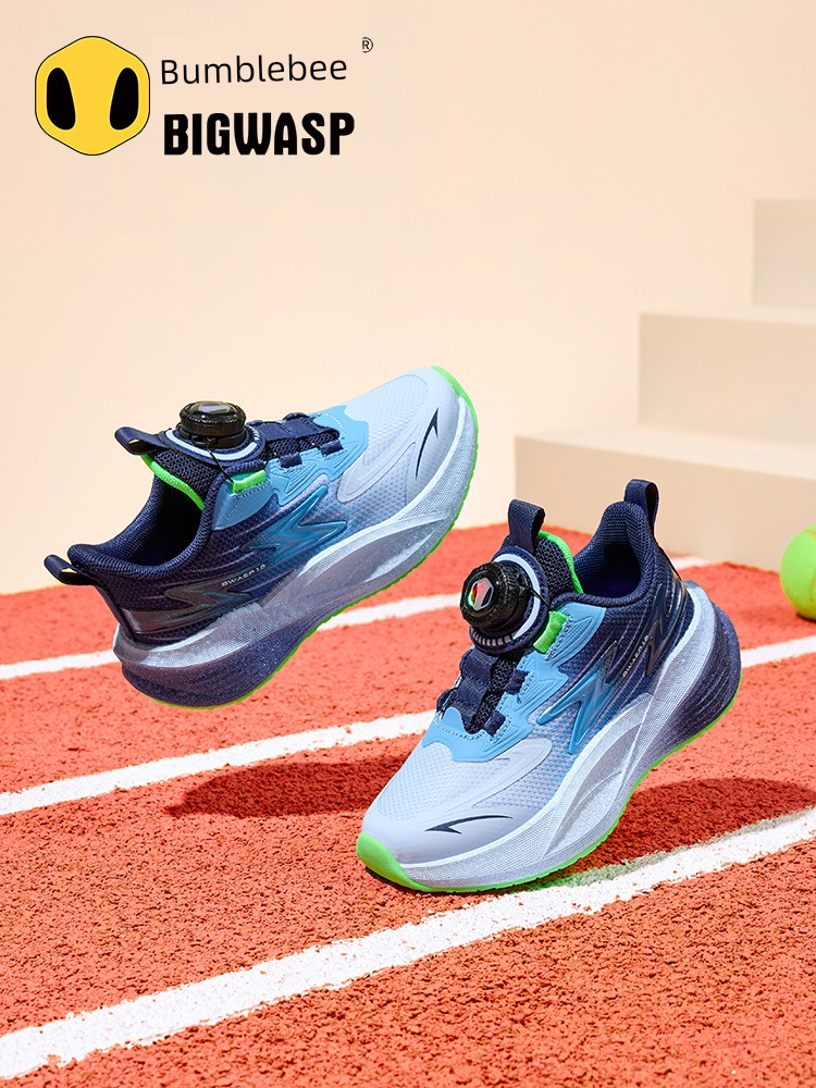 Bumblebee Children's Shoes Boys' Sports Shoes Mesh 2026 Autumn New Children's Shoes Youth Big Kids Running Shoes