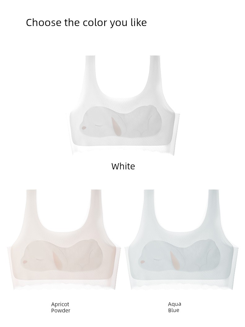 MiiOW Girl Puberty Stage 1 Intimates Primary School Students Summer Thin Section Traceless Young Adult Kids Ice Silk Vest — 13