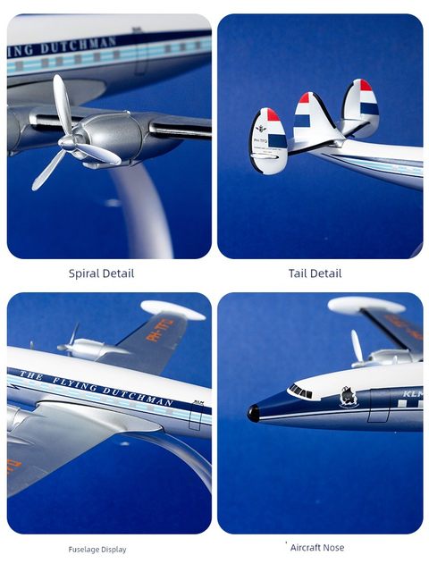 Simulated ABS assembled aircraft model L-1049 KLM DASH8Q300 Air New Zealand ornaments