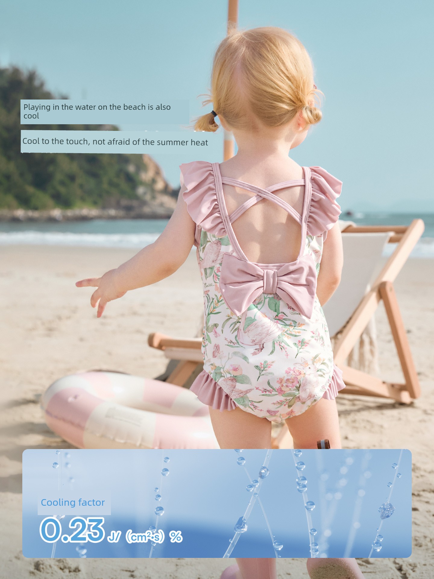 Manxi Children's Clothing Kids' One-Piece Swimsuit for Girls, Baby Beach Swimwear, Cool and Sun-Protective, Quick-Drying, Summer Swimwear for Girls — 4