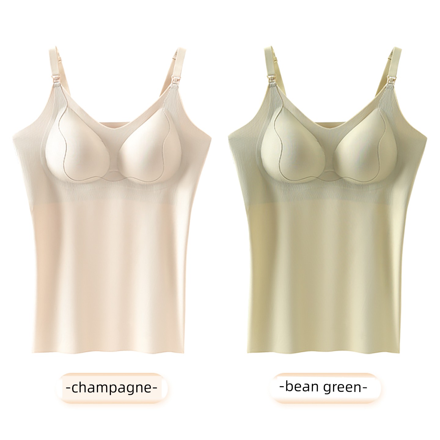 Maternity Nursing Tank Top with Straps, Postpartum Breastfeeding, No Need to Wear Underwear, Anti-Exposure, Thin Autumn Style Bra for Pregnant Women — 3