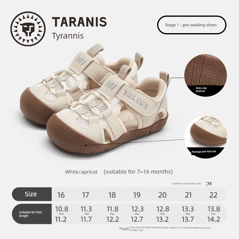 Tyrannis Children's Shoes 101 Step-Pre-Walking Shoes for Boys, Soft-Soled Newborn Shoes for Girls, Breathable and Comfortable Infant Shoes — 2