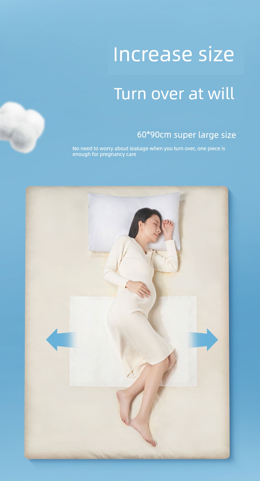 All-Cotton Era Skin-Friendly Maternity Pads for Postpartum Use, Disposable Urine Pads for Pregnant Women, Adult Care Menstrual Pads — 12