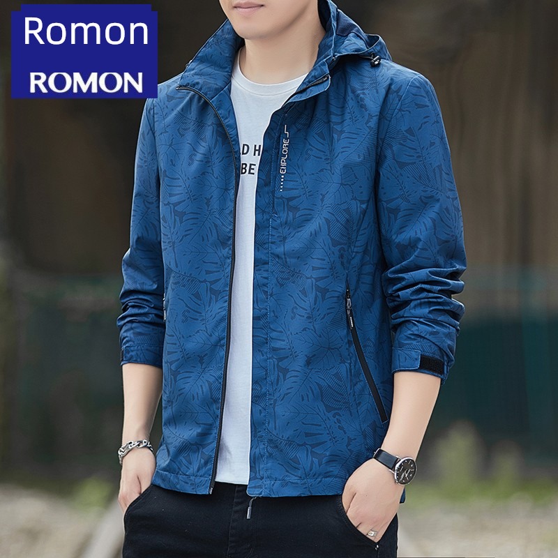 Romon Spring and Autumn leisure time loose coat Windbreak waterproof Jacket