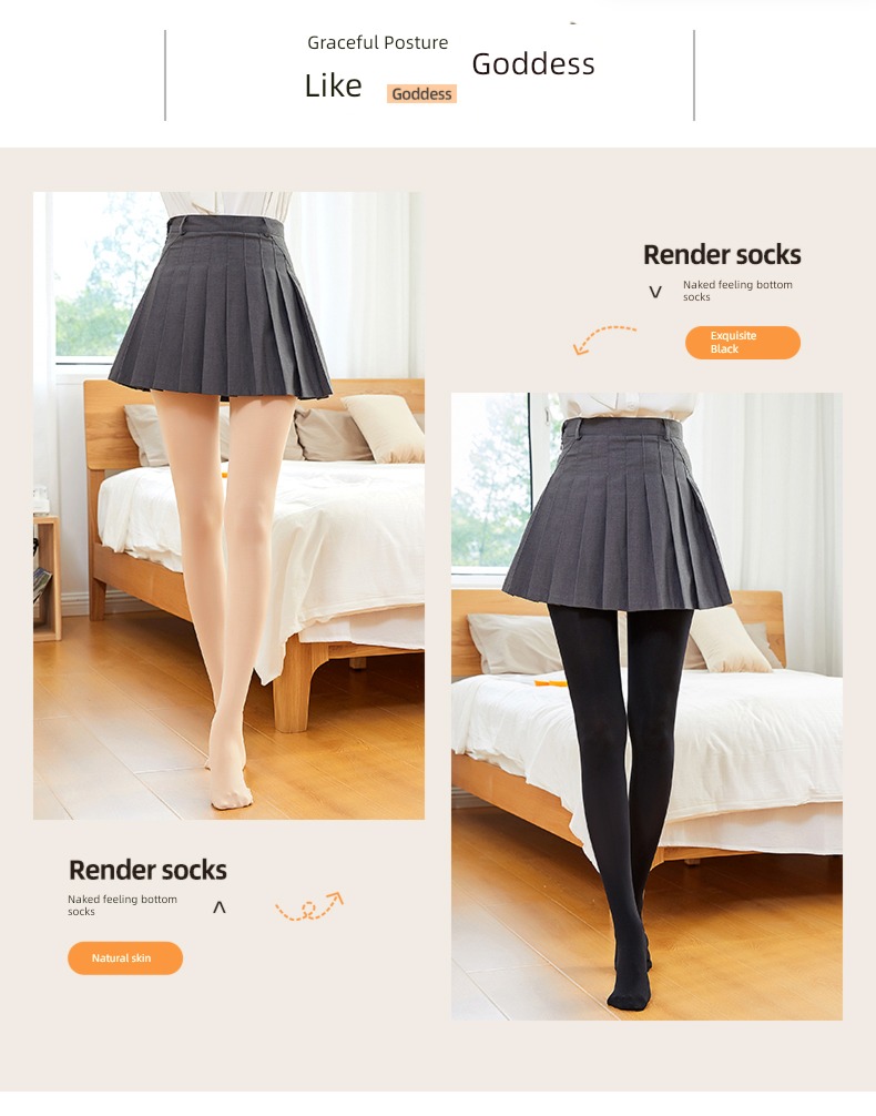 Bare leg artifact winter Naked feeling supernatural Plush silk stockings