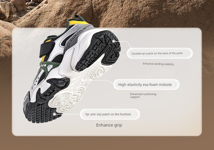 Children's Outdoor Sports Shoes for Boys and Girls, Ages 3-6, with Anti-Collision Toe Protection, Suitable for Hiking and Casual Wear — 18
