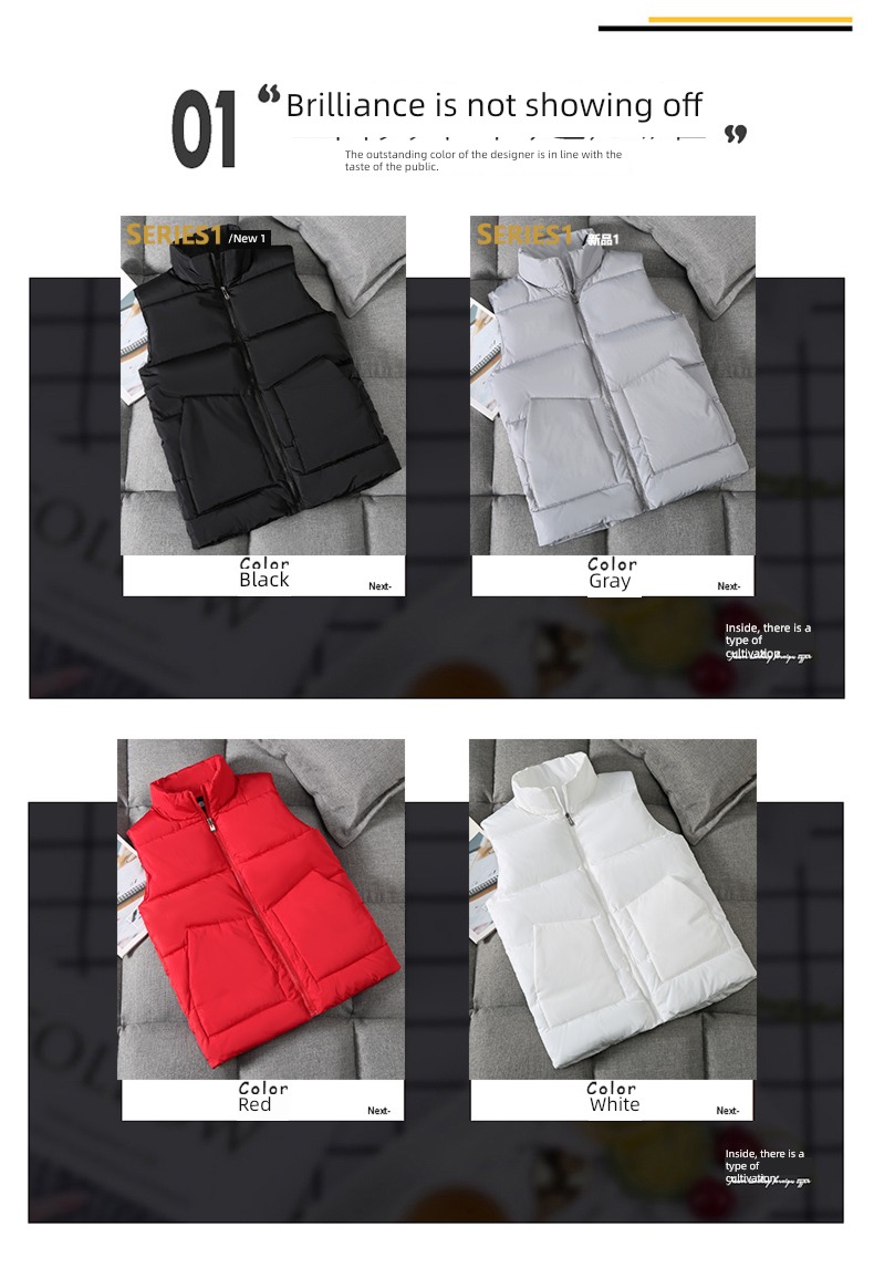 lovers Big size trend thickening Plush keep warm Vest