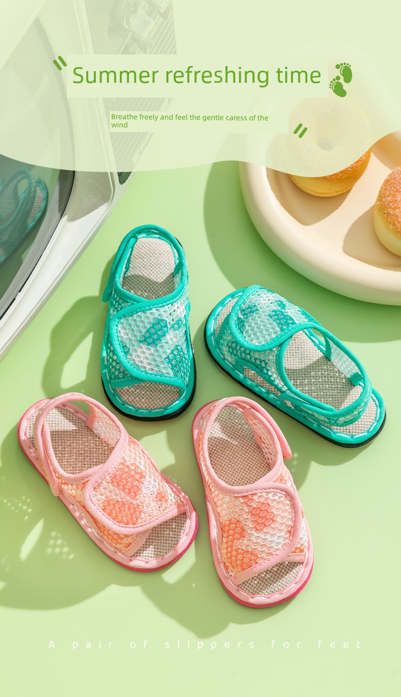 Fairy Feet Children's Layered Sole Sandals Summer New Arrival Boys Girls Baby Soft Sole Mesh Home Slippers — 1