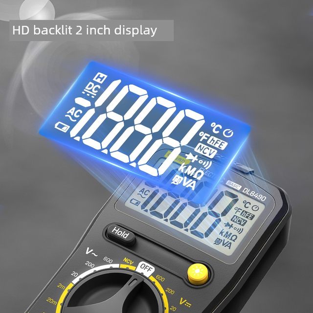 Deli multimeter digital high-precision anti-burn portable fully automatic intelligent multi-function electrician special universal meter