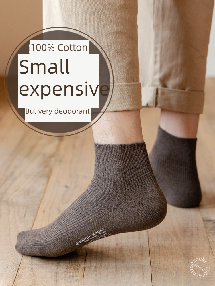 man Spring and Autumn Deodorization Sweat absorption Antibacterial Low Gang Socks