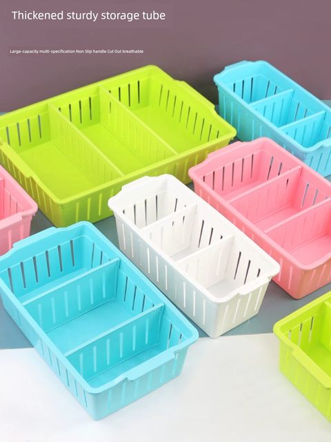 Fashion desktop storage box Hospital partition sorting box Plastic large, medium and small underwear socks randomly change the grid