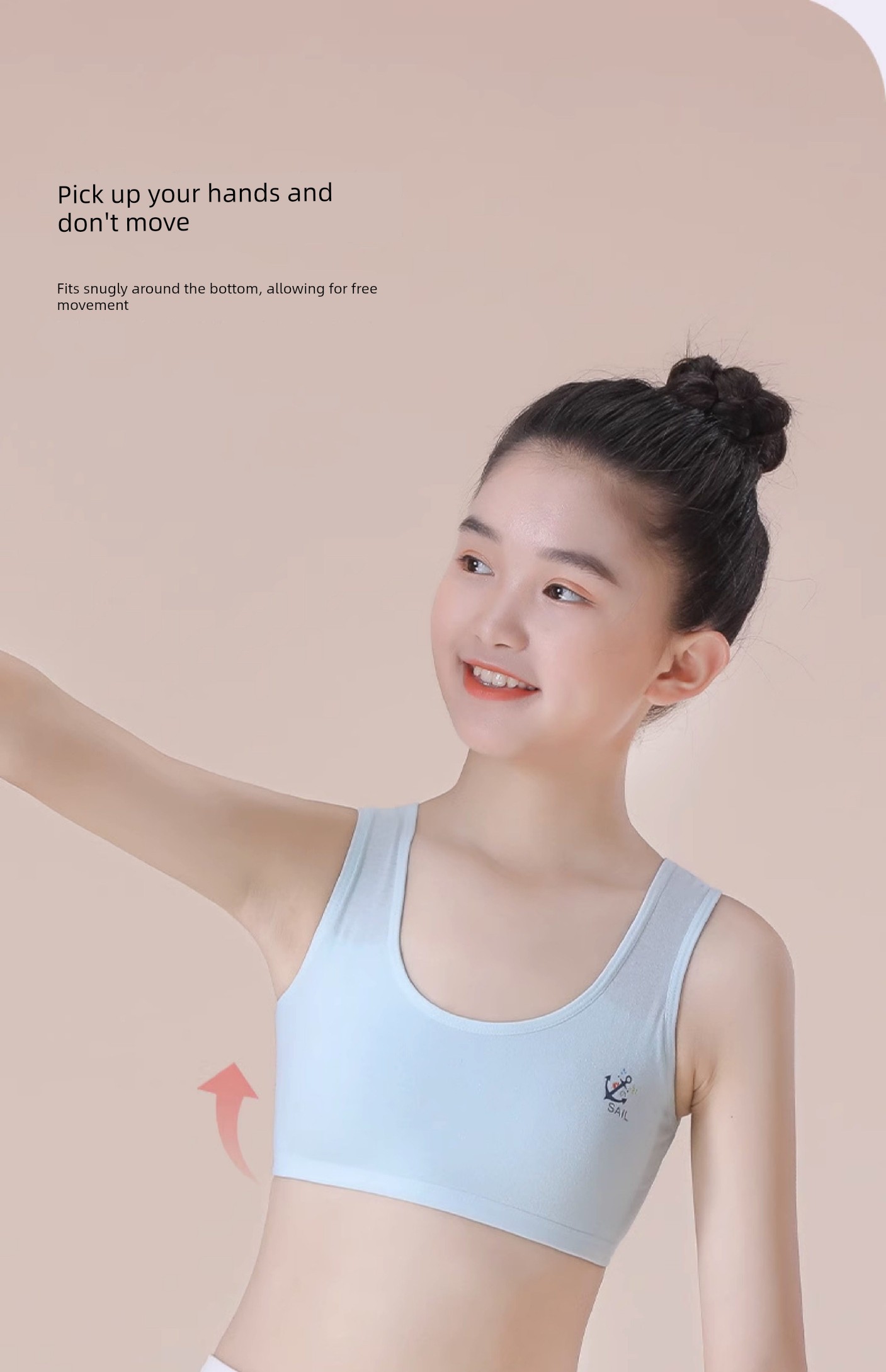 Pure Cotton Girls' Underwear for the First Stage of Development, Suitable for Elementary School Students Aged 7-12, Cotton Vest for Older Children and — 20