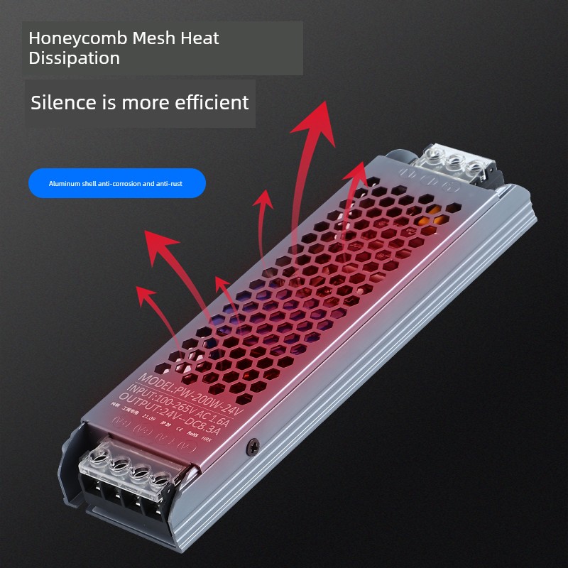 LED Low-Voltage Light Strip Dedicated 220V to 12V 24V Bench Switching Power Supply Ultra-Thin Mute Transformer Linear Lamp