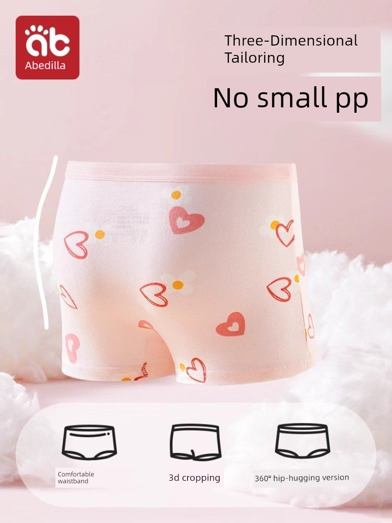 Girls' Cotton Underwear for Children, Baby Girls' Boxer Briefs, Class a Cotton Flat Shorts, Non-Binding Underpants — 3