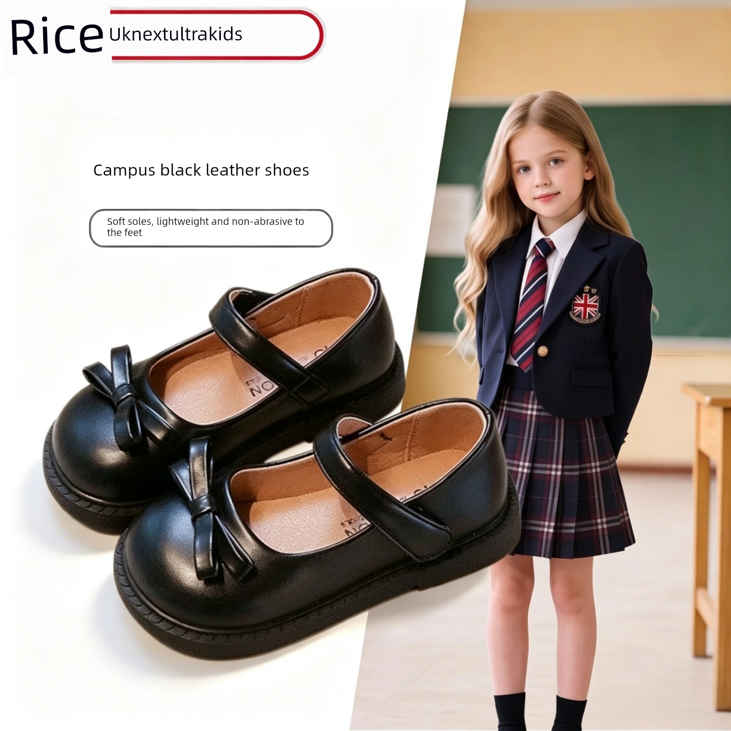 British Nu Girls' Black Leather Shoes, Academy Style, British Style, Student Performance Soft-Soled Small Leather Shoes, Autumn Leather Shoes, 2026 Model — 4