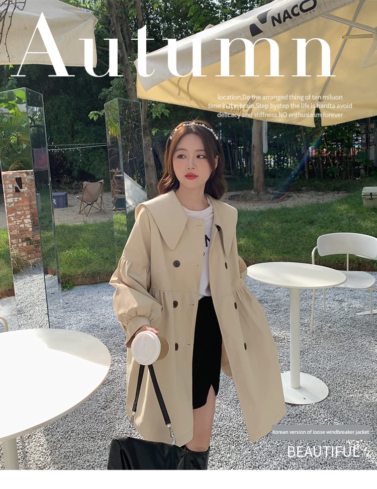 Admiral have cash less than that is registered in the accounts Spring and Autumn Korean bishop sleeve Windbreaker