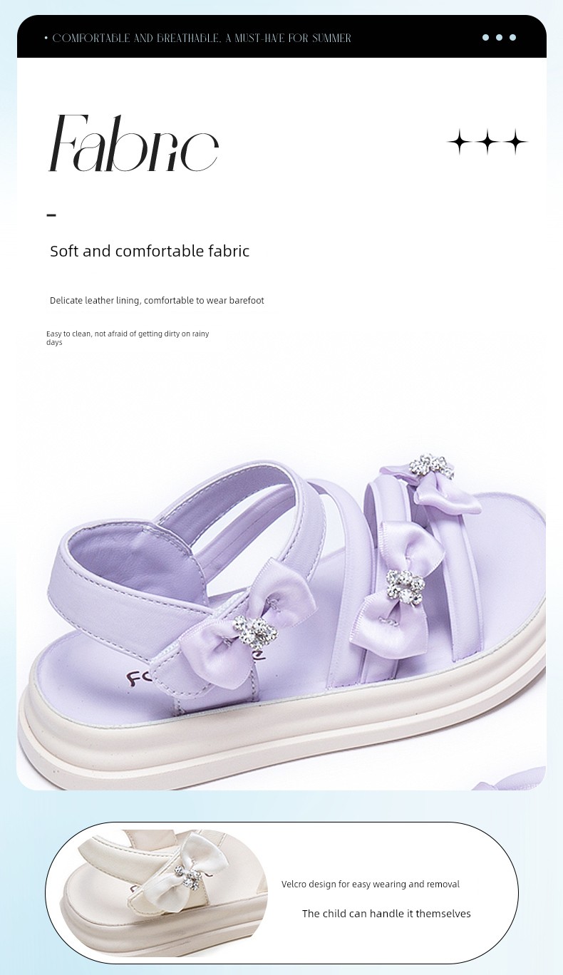 Fuluo Mi Girls' Sandals Kidsren's Summer Shoes 2026 Summer New Soft-Soled Sports Baby Girl Princess Shoes — 4