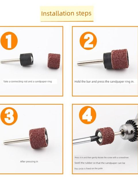 Sand paper ring grinding head electric grinding electric rust removal wheel sand ring Bodhi peeling wood metal grinding polishing tool