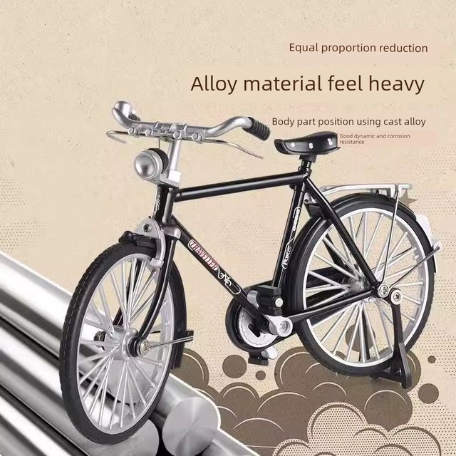Bicycle model assembly manual DIY assembly 28 bicycle classic nostalgic 28 large bar alloy car model ornament