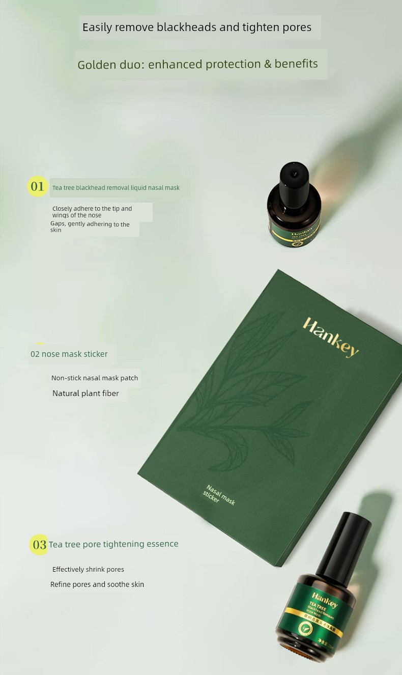 Hanji Tea Tree Blackhead Removal Kit Official Genuine Product for Pore Tightening and Deep Cleansing, Professional Salon Grade Xza68 — 6