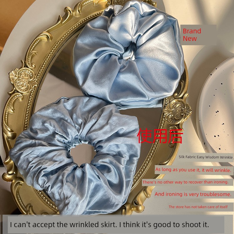 30mm Silk Scrunchie 4cm Hair Tie 100% Mulberry Silk Heavy-Duty Thickened High-End Vintage Hair Rope Hair Accessory — 5