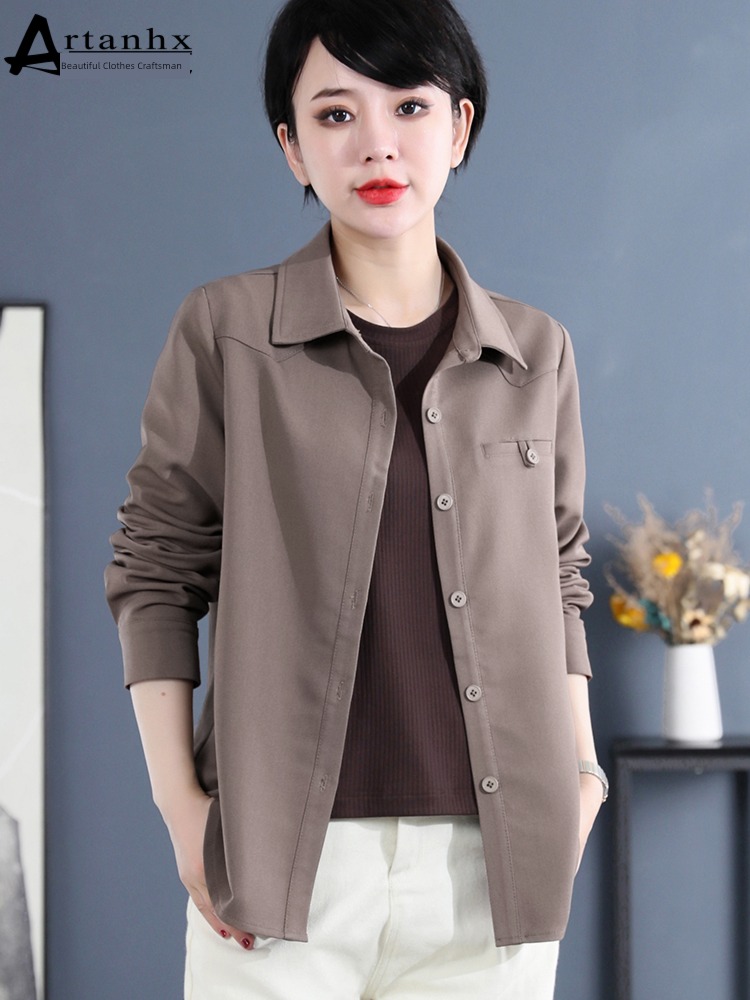 spring leisure time jacket high-grade fashion loose coat shirt