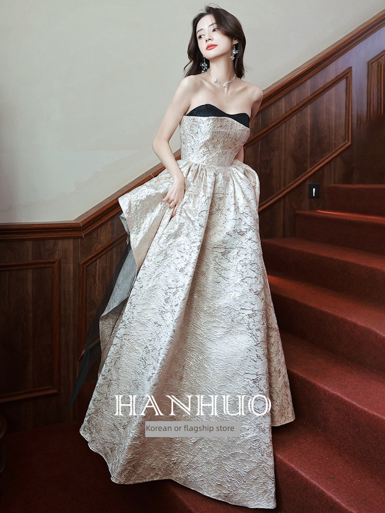 Dress skirt high-end A lady of temperament vocal music Art examination undergarment covering the chest and abdomen
