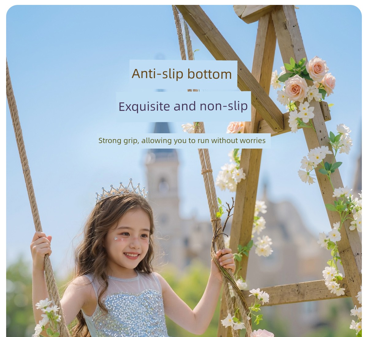 Princess Shoes for Girls, 2026 New Autumn Children's Shoes, Small Leather Shoes, Baby Crystal Shoes, Silver Soft-Soled Shoes — 10