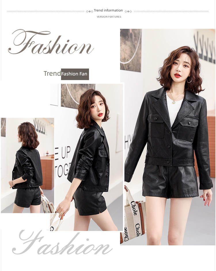 have cash less than that is registered in the accounts autumn Women's wear little chap loose coat leather clothing