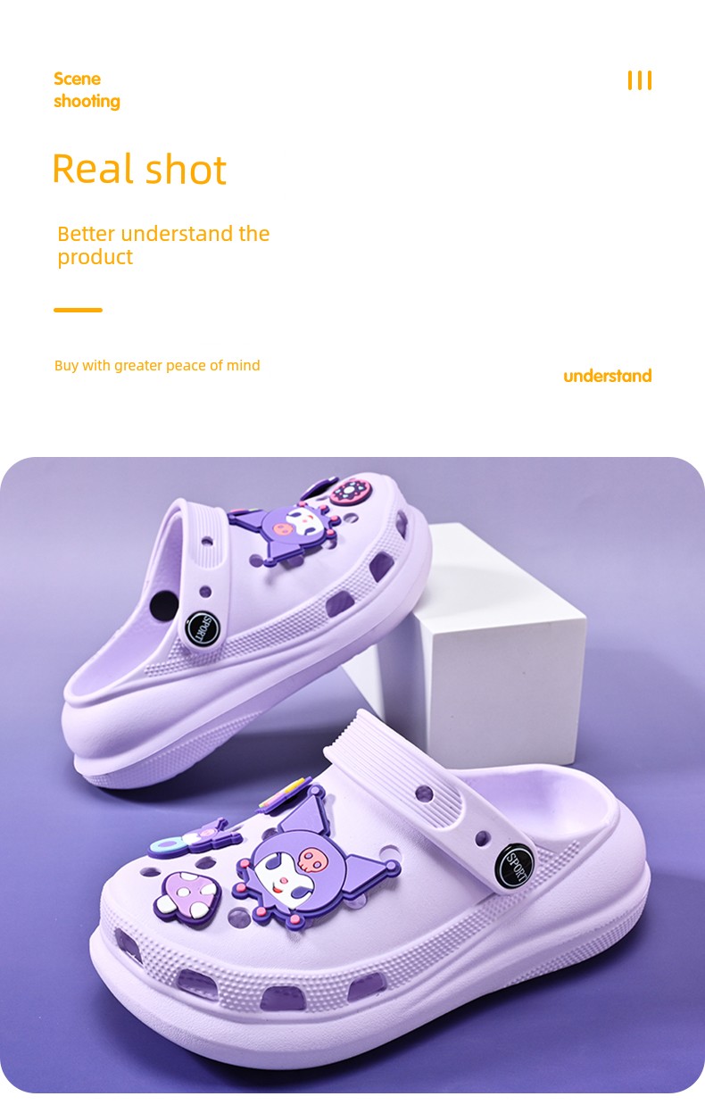 Girls' Croc Shoes Children's Slippers Summer New Style Girls' Indoor Princess Non-Slip Baby Soft Sole Kids' Sandals — 5