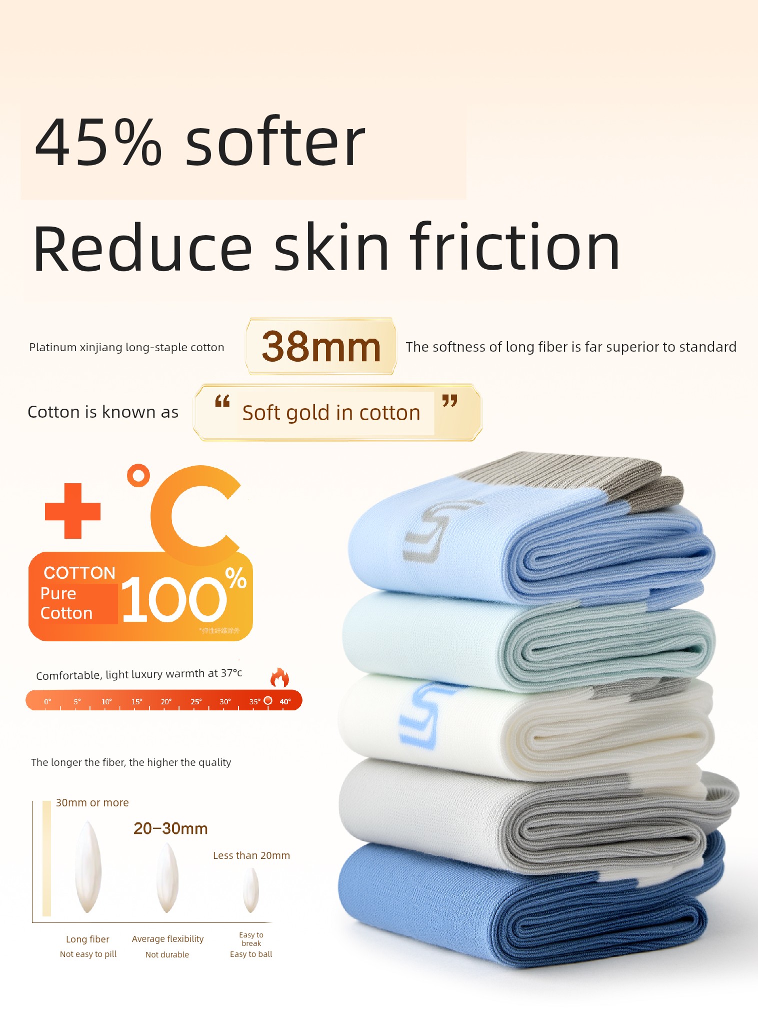 Children's Socks Spring and Autumn Pure Cotton Class a Anti-Odor Sweat-Absorbent Mid-Calf Socks Big Kidsren's Football Socks Boys' Youth Sports Socks