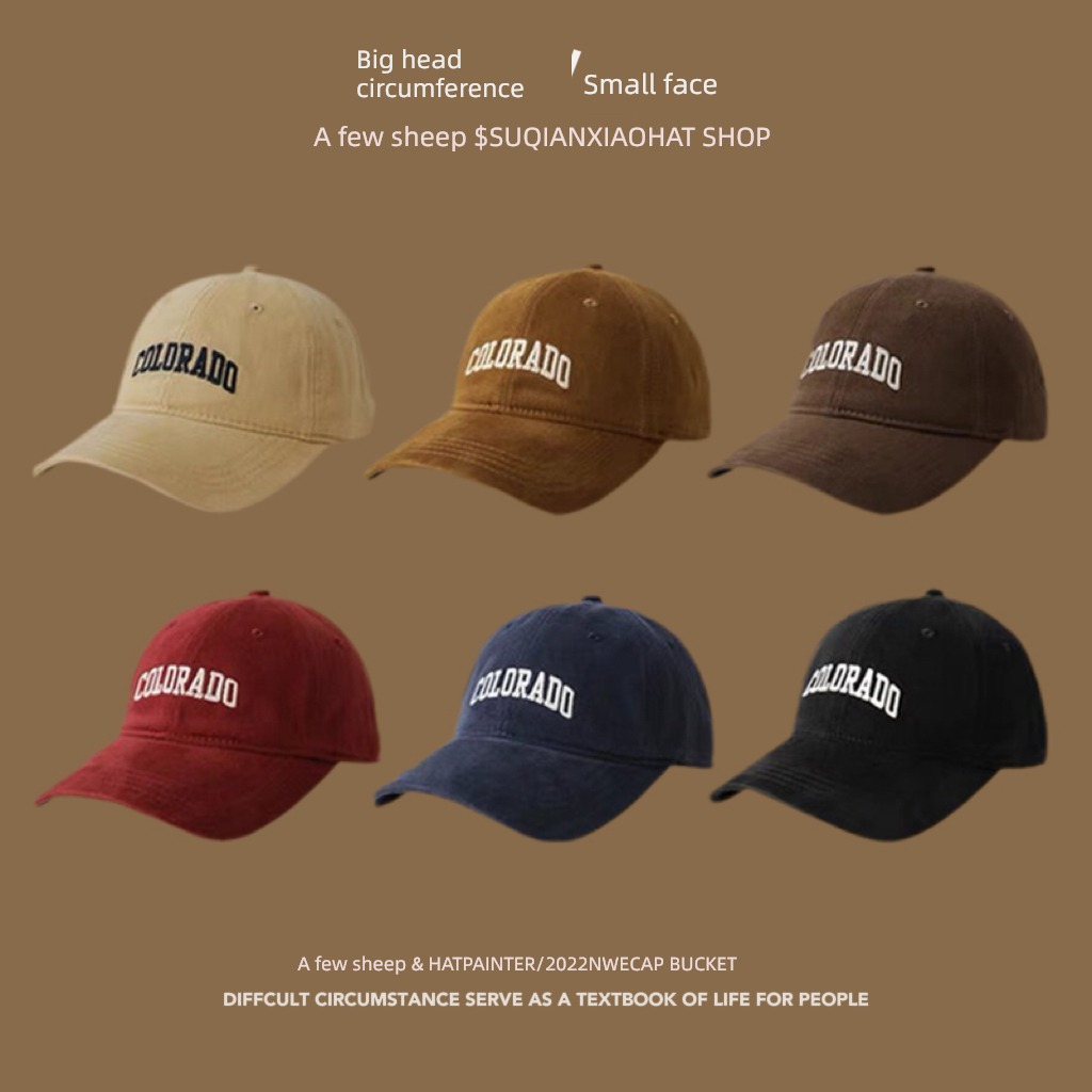 Autumn and winter female Curved eaves Versatile Ground wool cotton Baseball cap