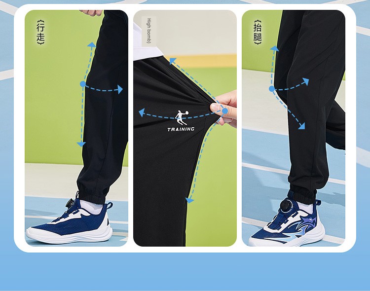 Jordan Children's Clothing Boys' Pants Spring and Autumn Youth Water-Resistant Woven Quick-Dry Pants Girls' Sports Long Pants — 25