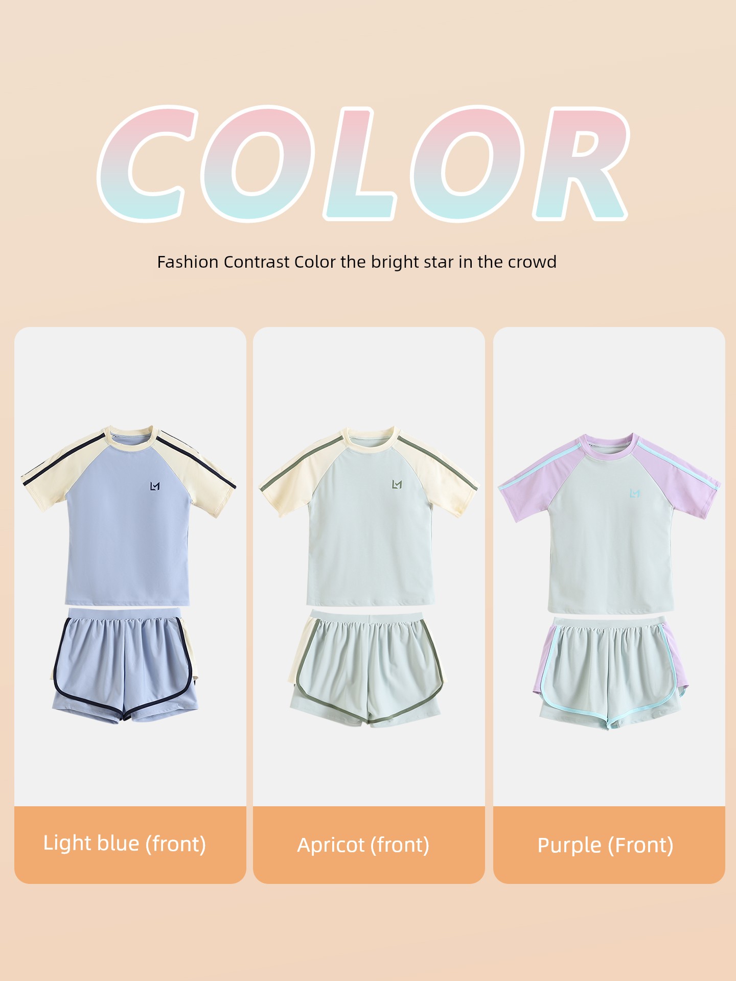 Girls' Swimsuit 2026 New Summer Model for Junior High School Girls with Chest Pads, Quick-Drying Two-Piece Swimwear for Older Children — 3