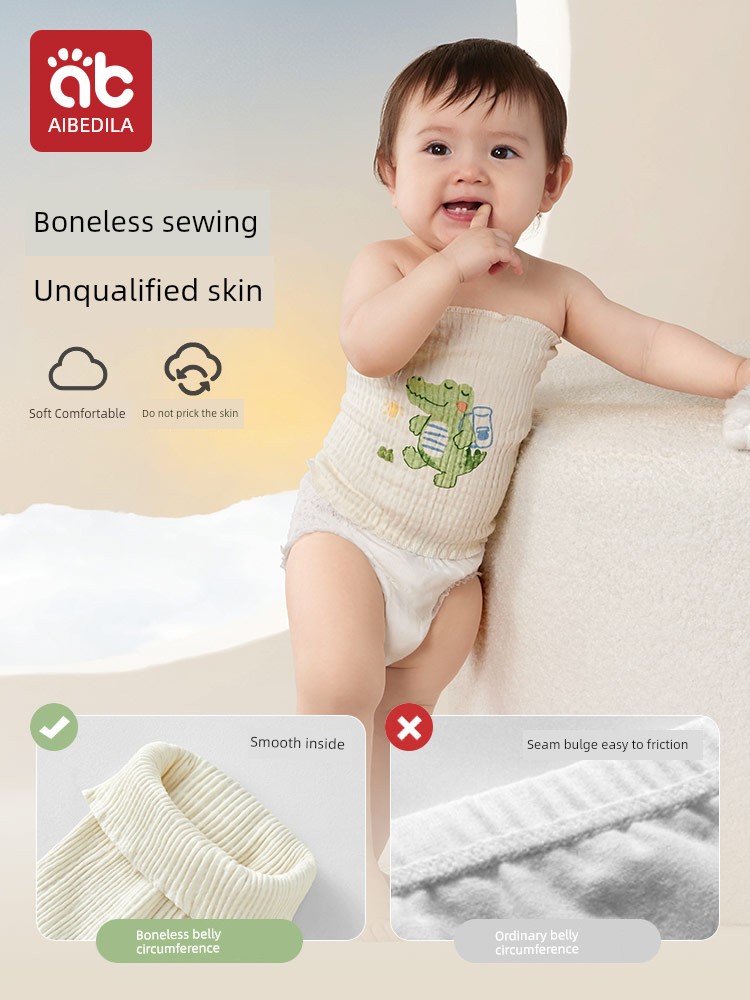 Baby Belly Band to Protect the Tummy from Cold, Class a Pure Cotton Belly Protector, Children's Newborn Baby Umbilical Cord Protector — 4